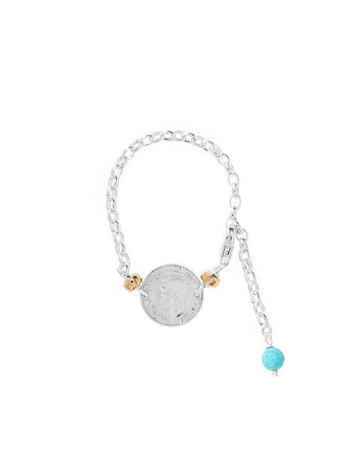 Fiorina Jewellery Baby Heads Up Bracelet Turquoise