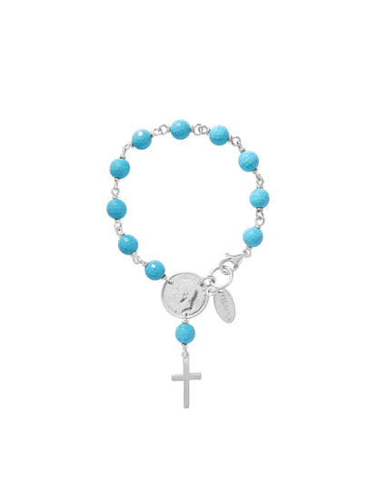 Fiorina Jewellery Baby Rosary Bracelet Turquoise