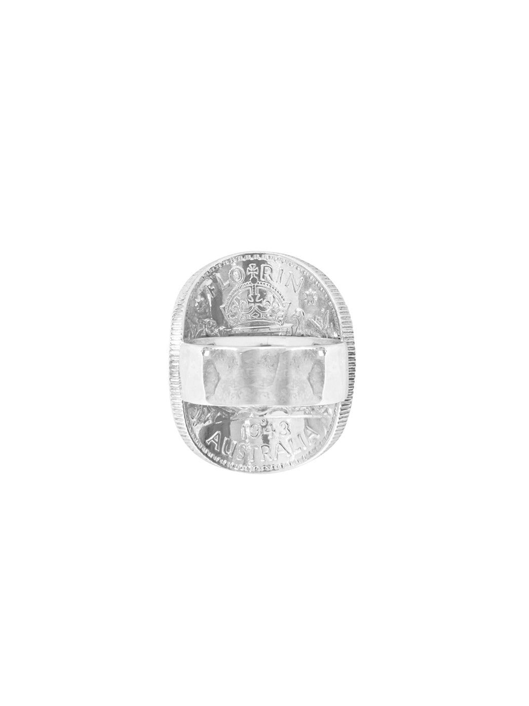 Fiorina Jewellery Men's Bent Coin Ring Back View