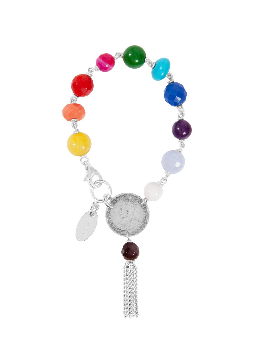Fiorina Jewellery Chakra Rosary Tassel Bracelet