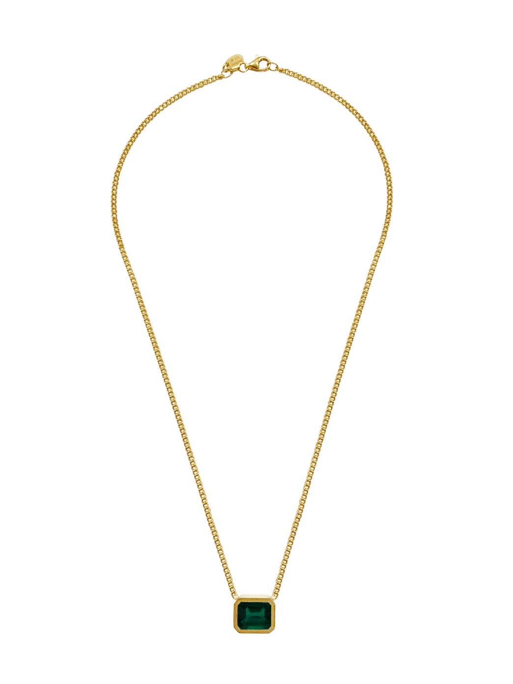 Fiorina Jewellery Cuba Block Necklace Emerald