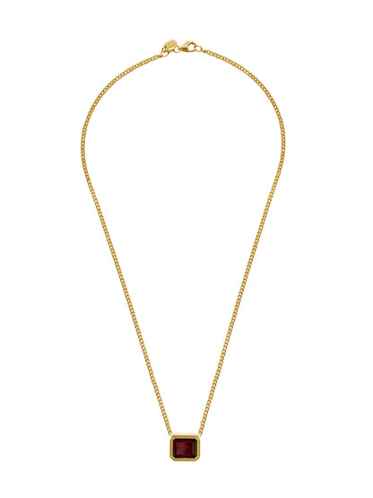 Fiorina Jewellery Cuba Block Necklace Ruby
