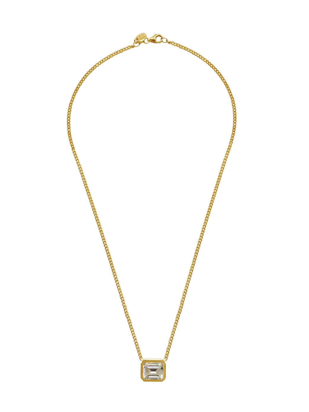 Fiorina Jewellery Cuba Block Necklace White Spinel