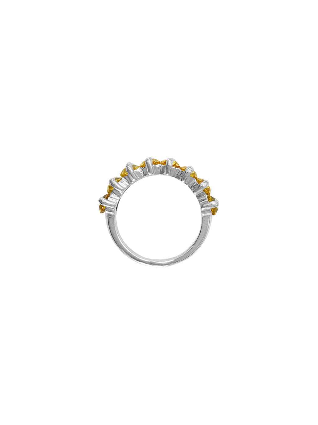Fiorina Jewellery Cuba Ring Yellow Topaz Side View