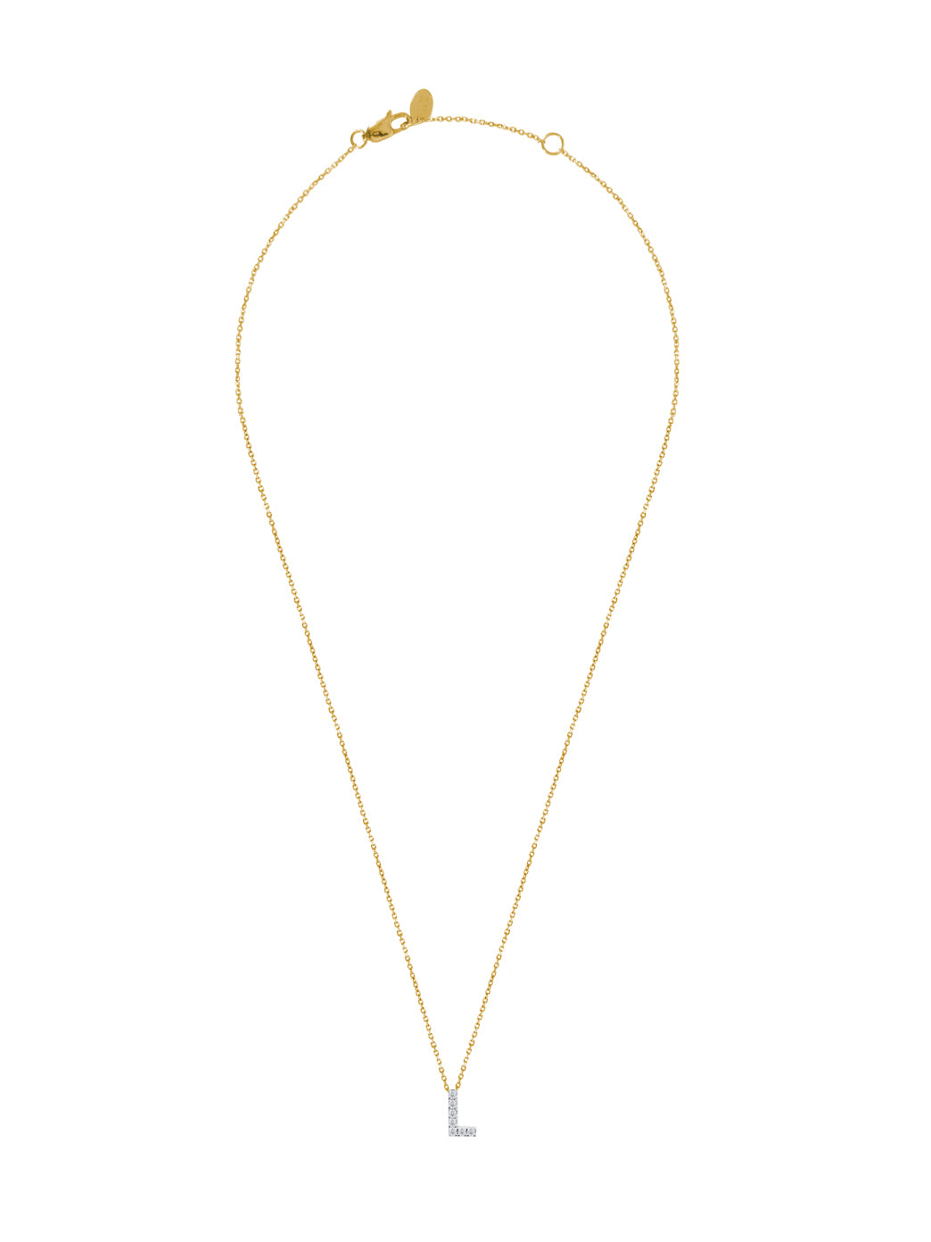 Fiorina Jewellery Diamond Alphabet Street Necklaces Gold Chain L