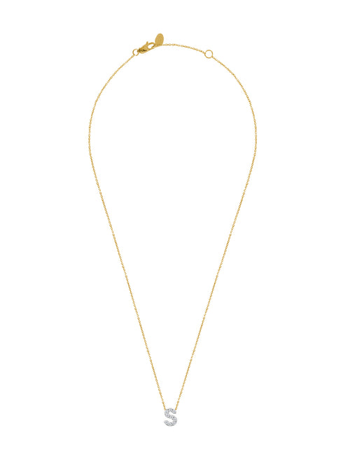 Fiorina Jewellery Diamond Alphabet Street Necklaces Gold Chain S