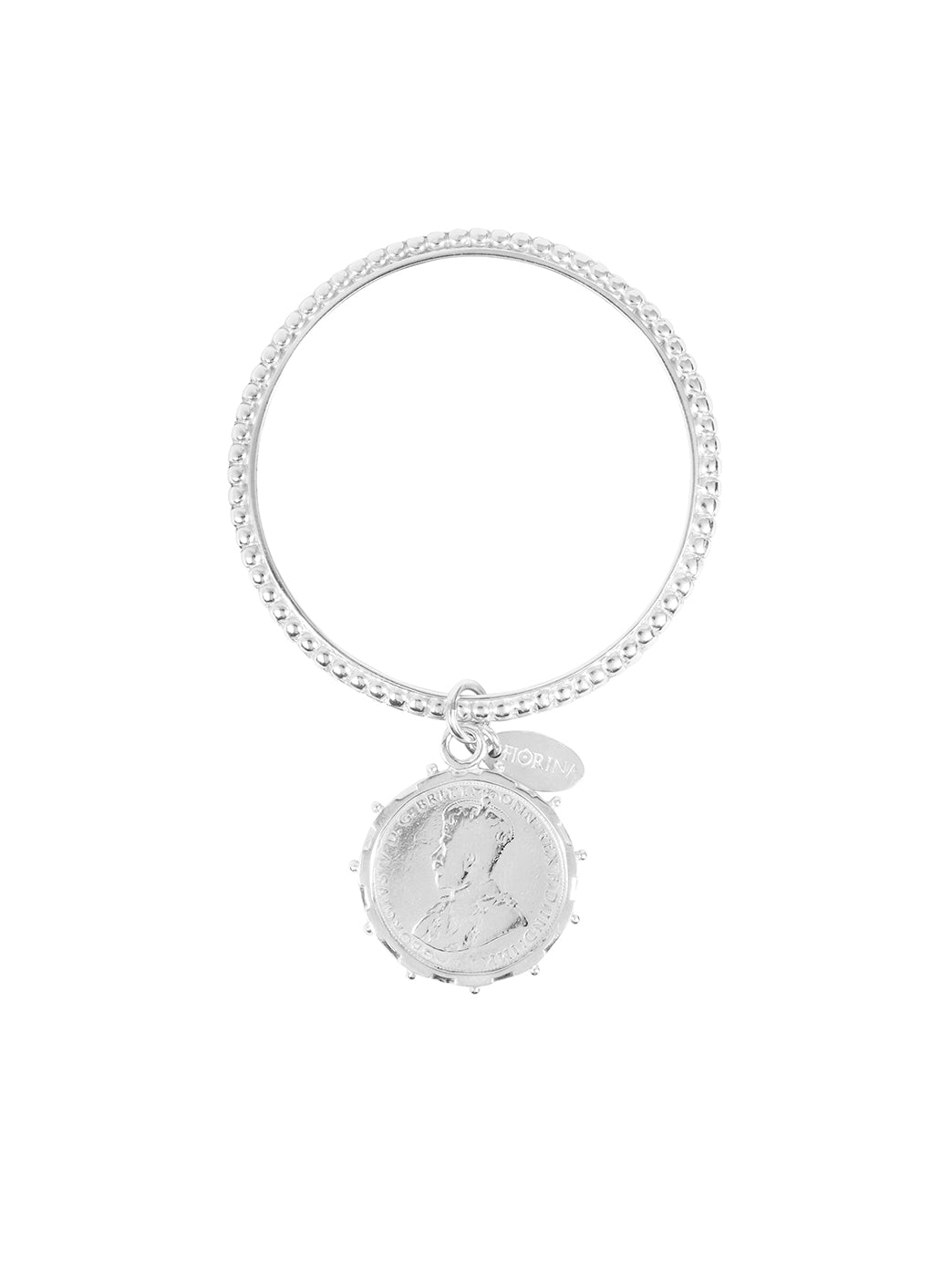 Fiorina Jewellery Alia Bangle with Silver Encased Coin