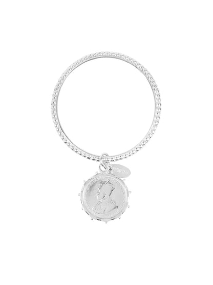 Fiorina Jewellery Alia Bangle with Silver Encased Coin