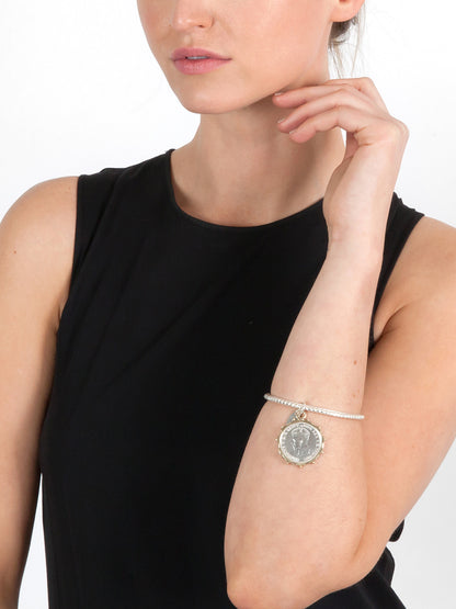 Fiorina Jewellery Alia Bangle with Gold Encased Coin Model