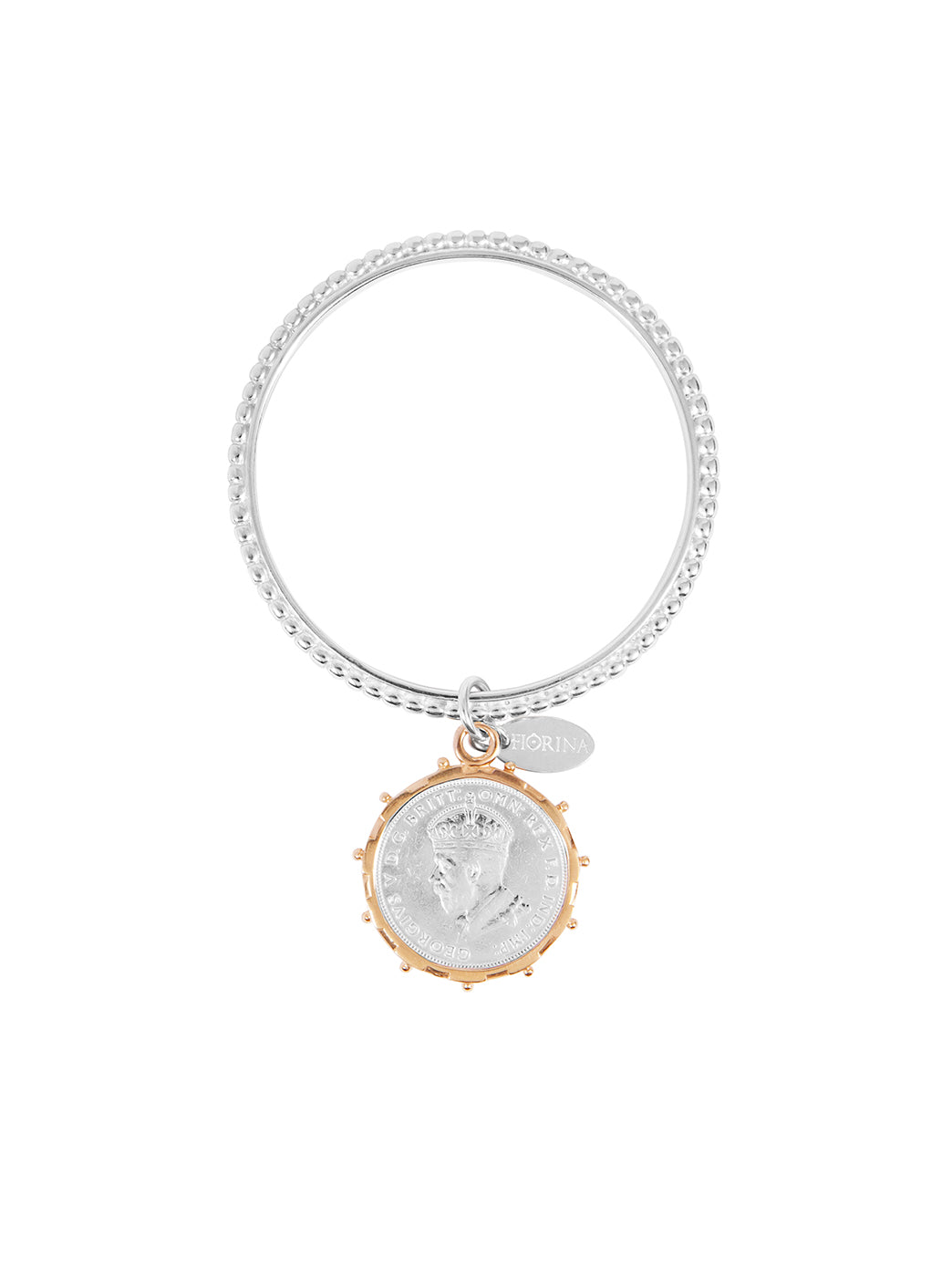Fiorina Jewellery Alia Bangle with Gold Encased Coin