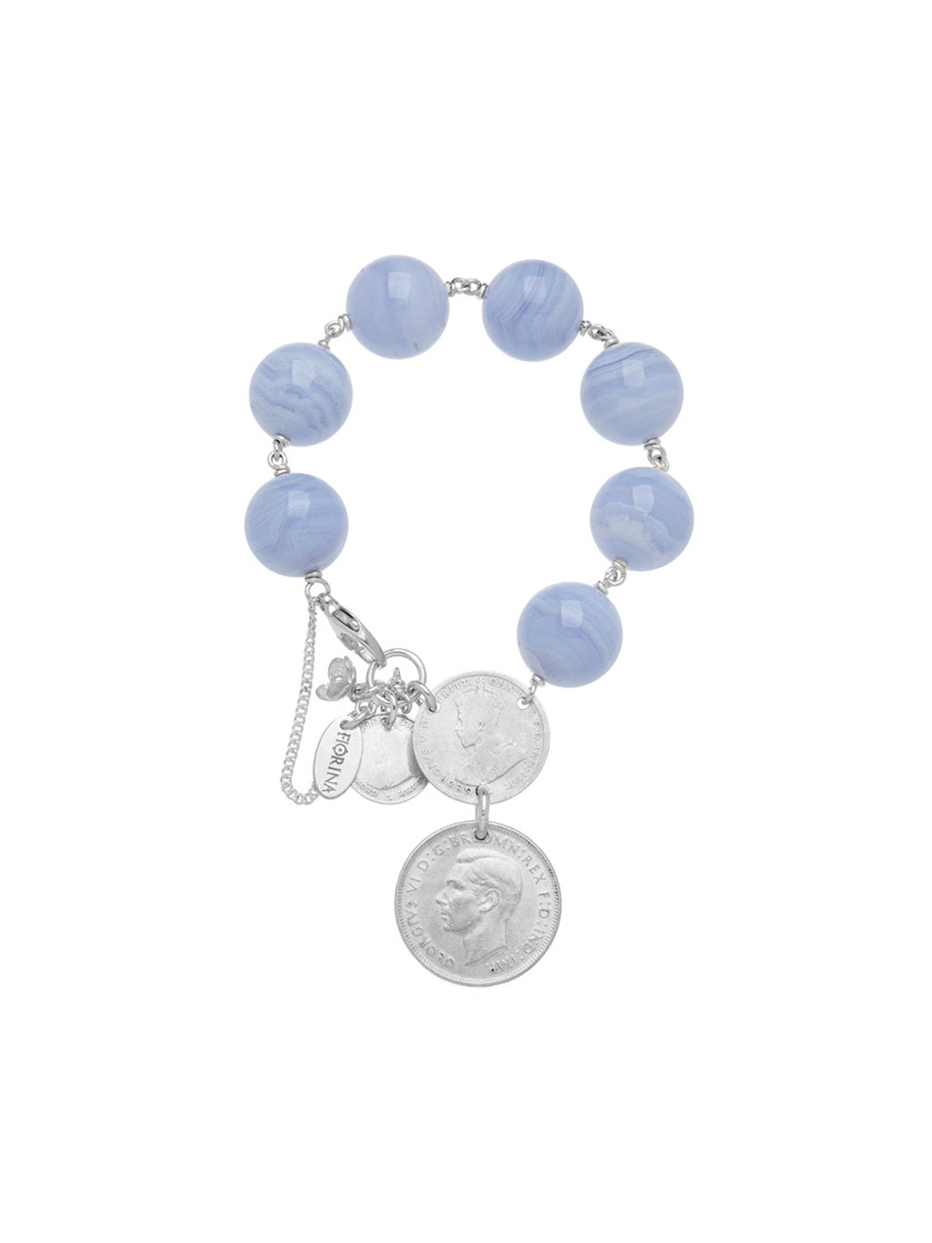 Fiorina Jewellery Double Coin Bracelet Chalcedony