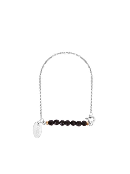 Fiorina Jewellery Silver Friendship Bracelet Black Onyx