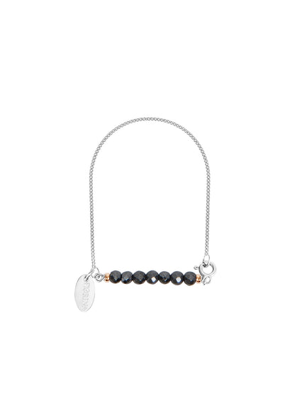 Fiorina Jewellery Silver Friendship Bracelet Hematite