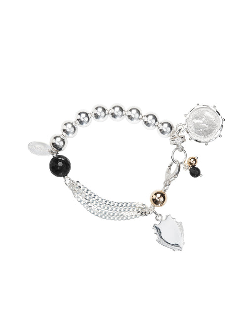 Fiorina Jewellery Monster Simple Komboloy Bracelet Black Onyx
