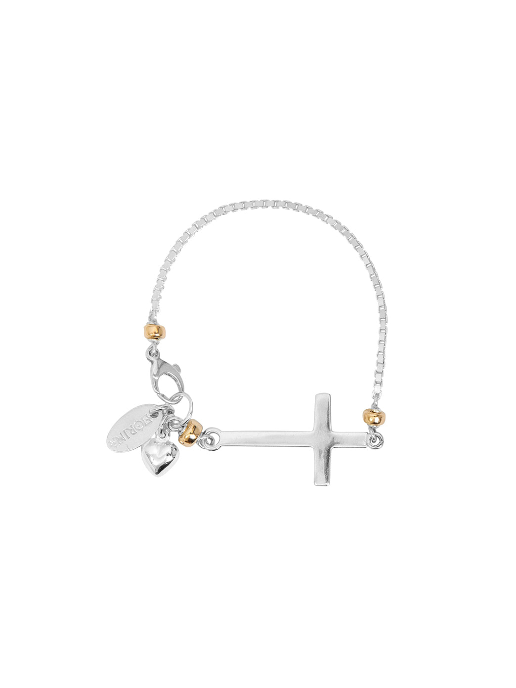 Kids/Girls Blessed Bracelet: Gold Chain with Ivory Star-Shaped Cross –  taudrey