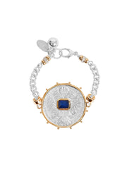 Fiorina Jewellery Monster Jewel Gem Bracelet Blue Sapphire and Yellow Gold