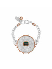 Fiorina Jewellery Monster Jewel Gem Bracelet Emerald and Rose Gold