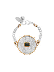 Fiorina Jewellery Monster Jewel Gem Bracelet Emerald and Yellow Gold