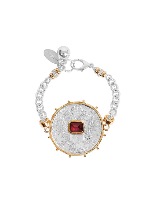 Fiorina Jewellery Monster Jewel Gem Bracelet Ruby Yellow Gold