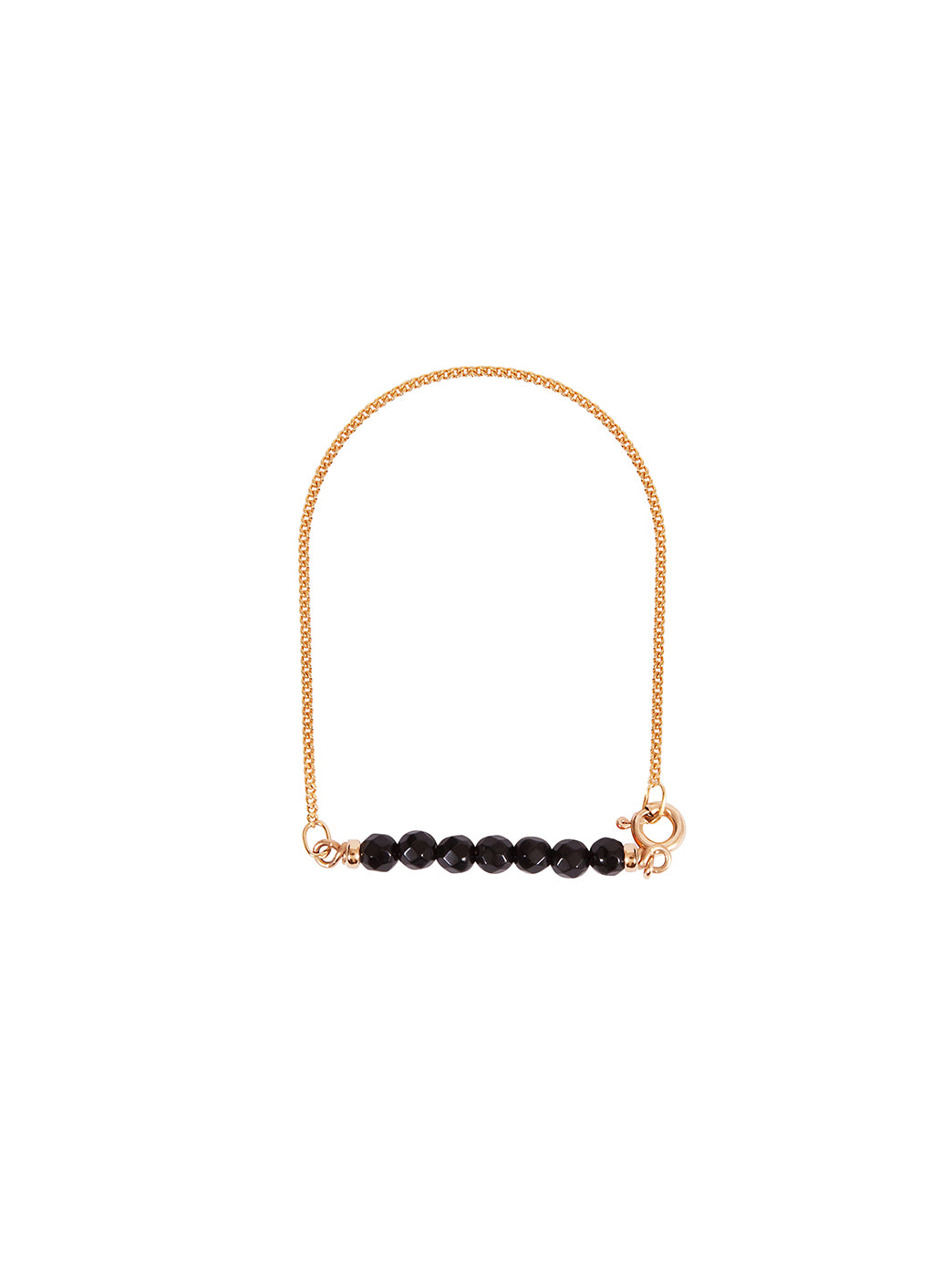 Fiorina Jewellery Gold Friendship Bracelet Black Onyx