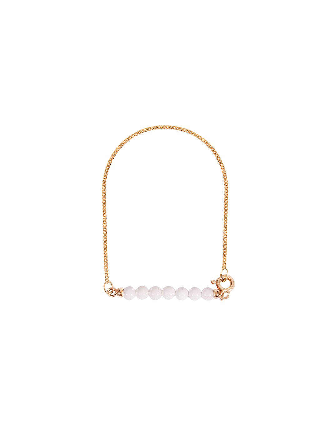 Fiorina Jewellery Gold Friendship Bracelet White Agate