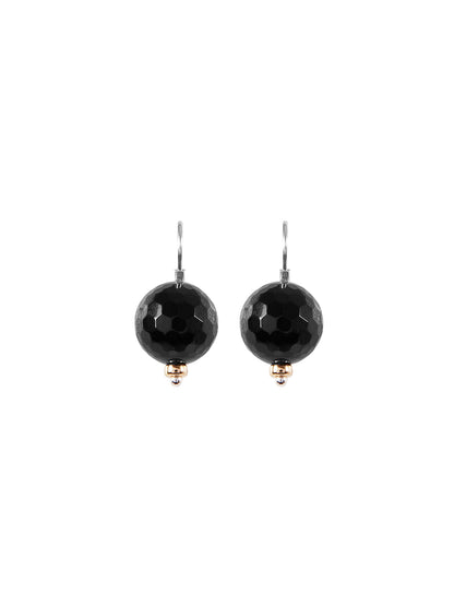 Fiorina Jewellery Ball Earrings Black Onyx