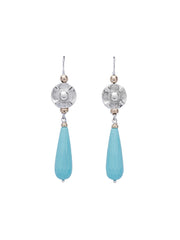 Fiorina Jewellery Deco Drop Earrings Turquoise