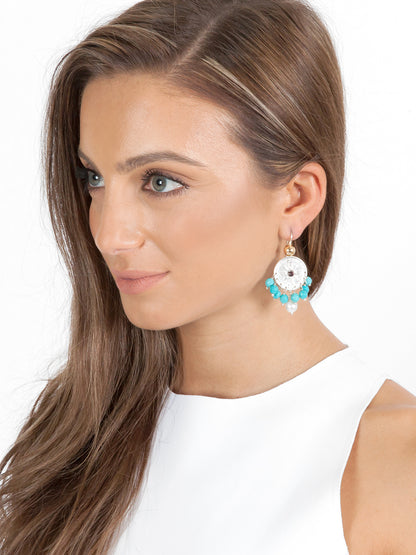 Fiorina Jewellery Happy Earrings Turquoise Model