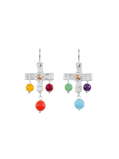 Fiorina Jewellery PNG Cross Earrings Chakra