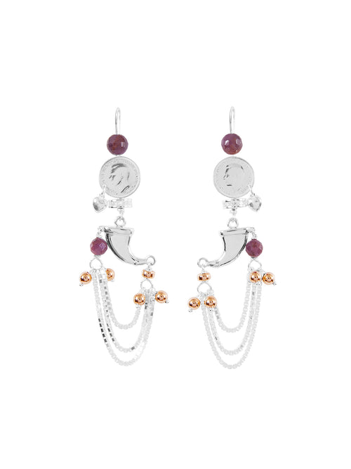 Fiorina Jewellery Raj Claw Ruby Earrings