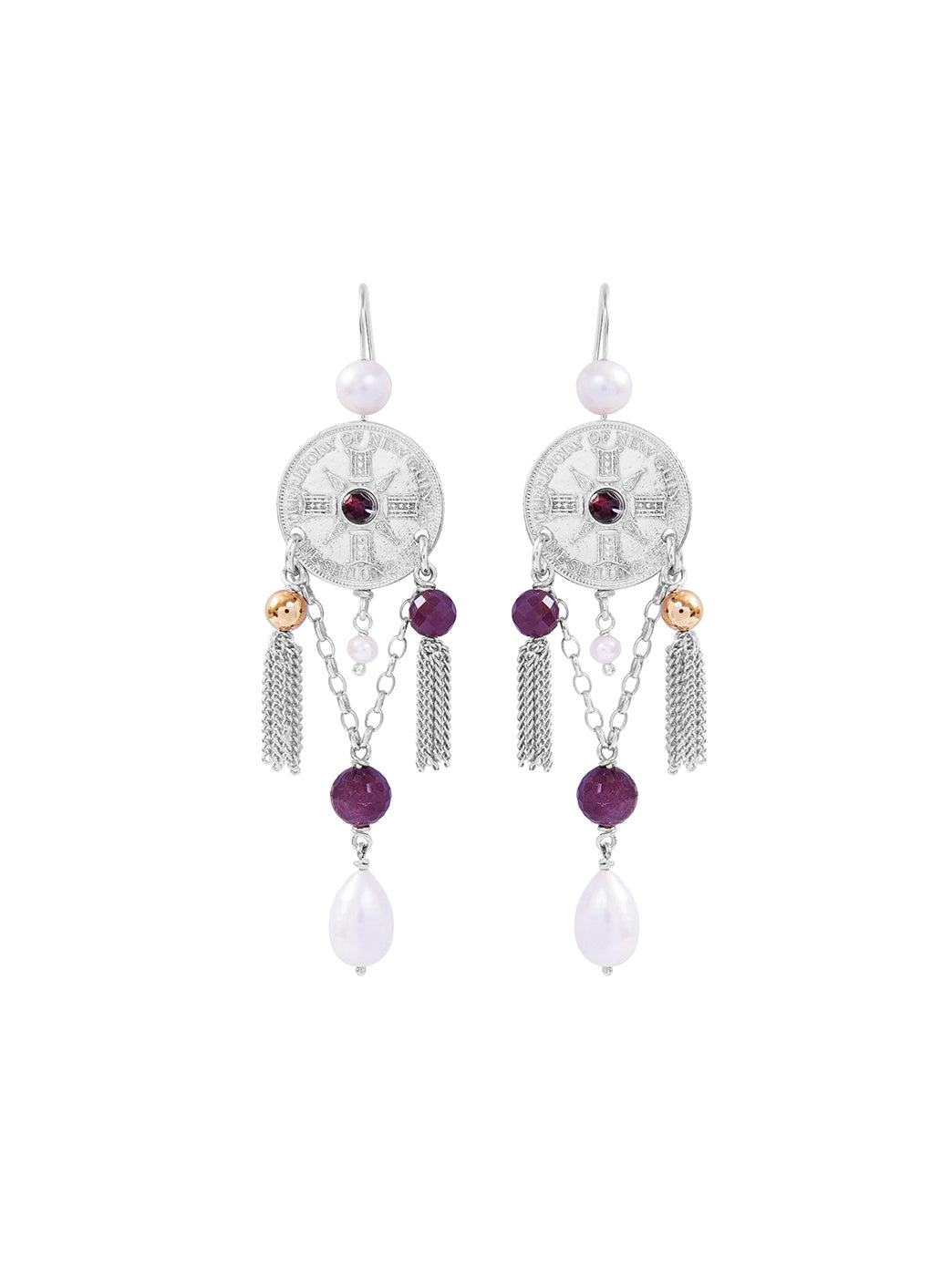 Fiorina Jewellery Raj Princess Earrings Ruby