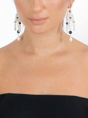 Fiorina Jewellery Raj Princess Earrings Sodalite Model Front