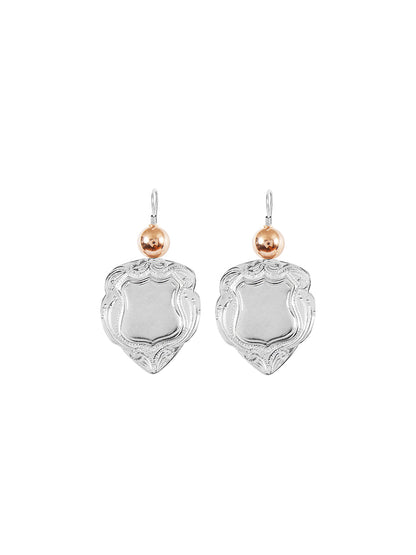 Fiorina Jewellery Shield Earrings Medium Gold Highlights