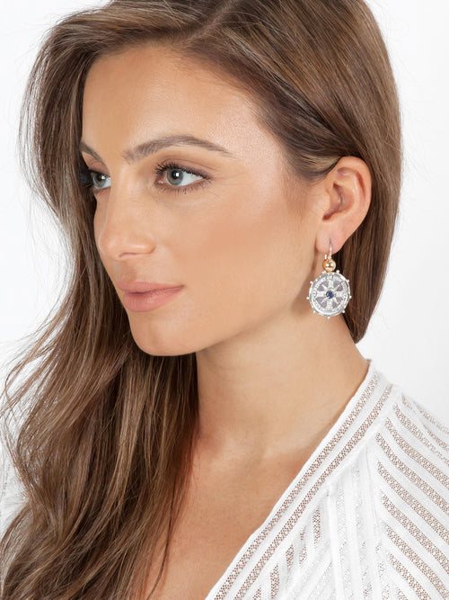 Fiorina Jewellery Silver Encased PNG Earrings Pearl & Garnet Model