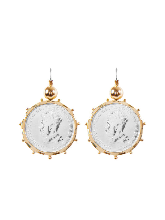 Fiorina Jewellery Gold Encased Parliament Earrings Gold Highlights