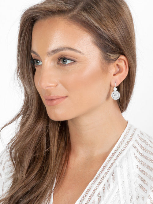 Fiorina Jewellery Simple Vic Disc Earrings Gold Highlights Model