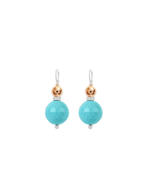Fiorina Jewellery Double Ball Earrings Turquoise