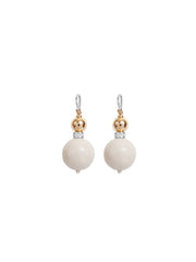 Fiorina Jewellery Double Ball Earrings White Amazonite