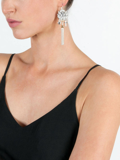 Fiorina Jewellery Carita Tassel Earrings Model View