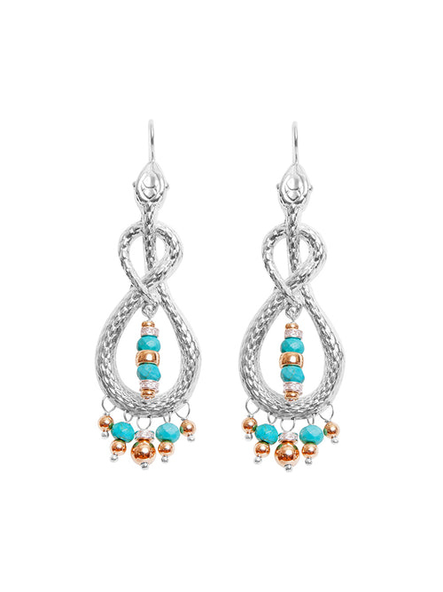 Fiorina Jewellery Serpente Earrings Turquoise & Gold