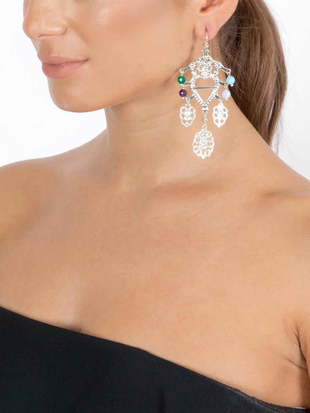 Fiorina Jewellery Folklore Earrings Chakra Model Side