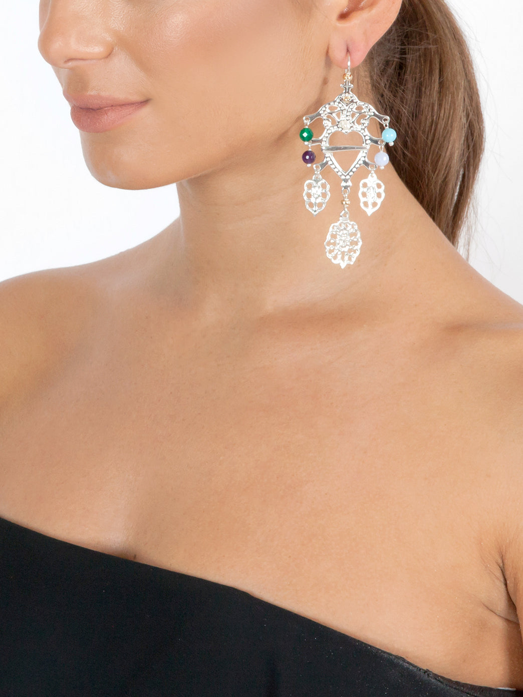 Fiorina Jewellery Folklore Earrings Chakra Model Side