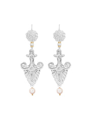 Fiorina Jewellery Silver Noto earrings Pink Pearl Highlights