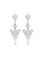 Fiorina Jewellery Silver Noto earrings White Pearl Highlights