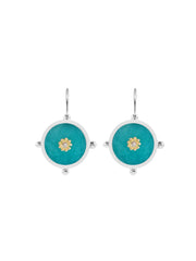 Fiorina Jewellery Button Earrings Amazonite