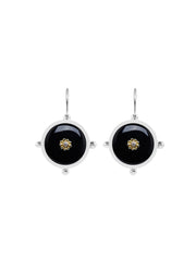 Fiorina Jewellery Button Earrings Black Onyx