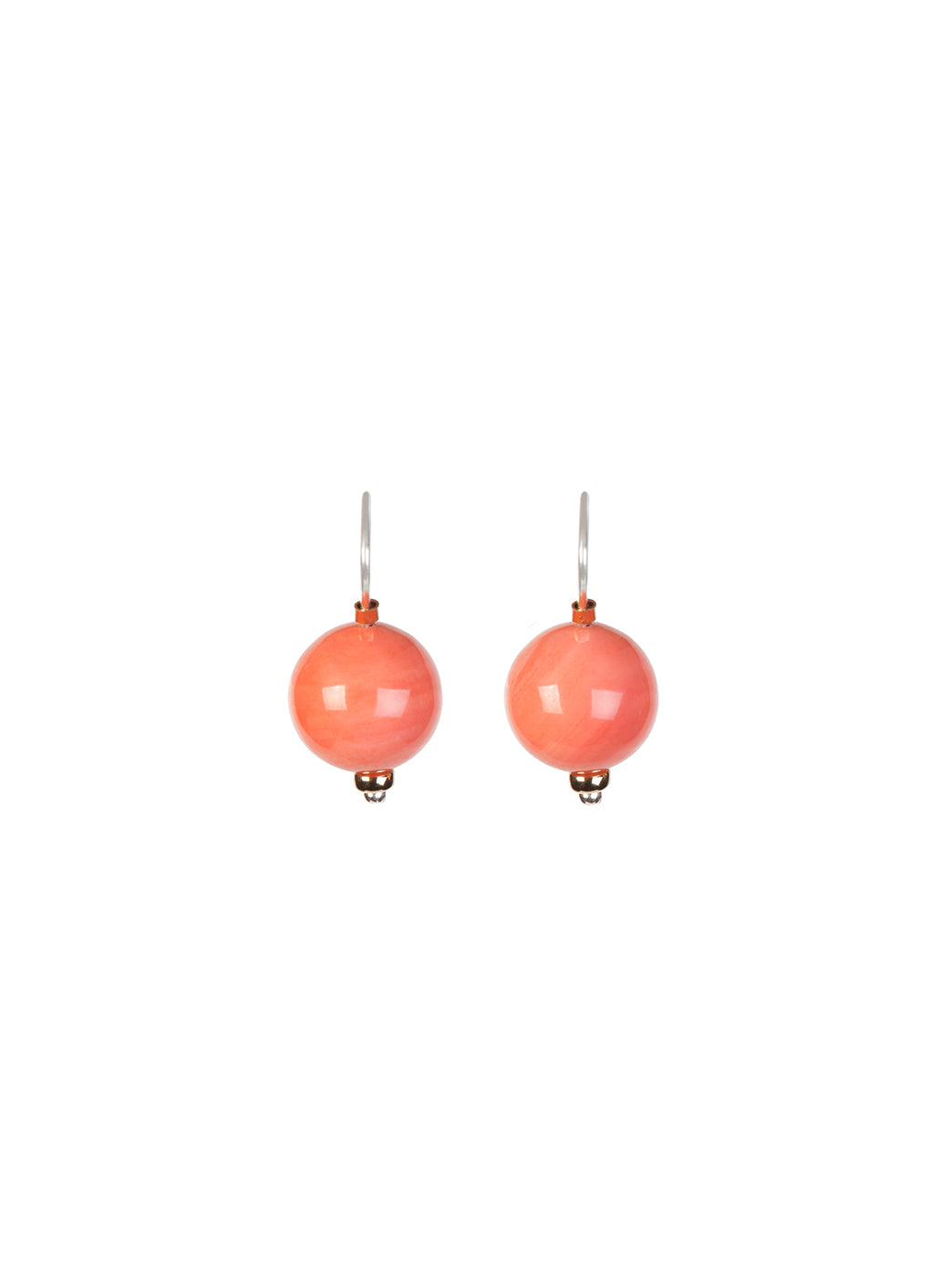 Fiorina Jewellery Ball Earrings Coral