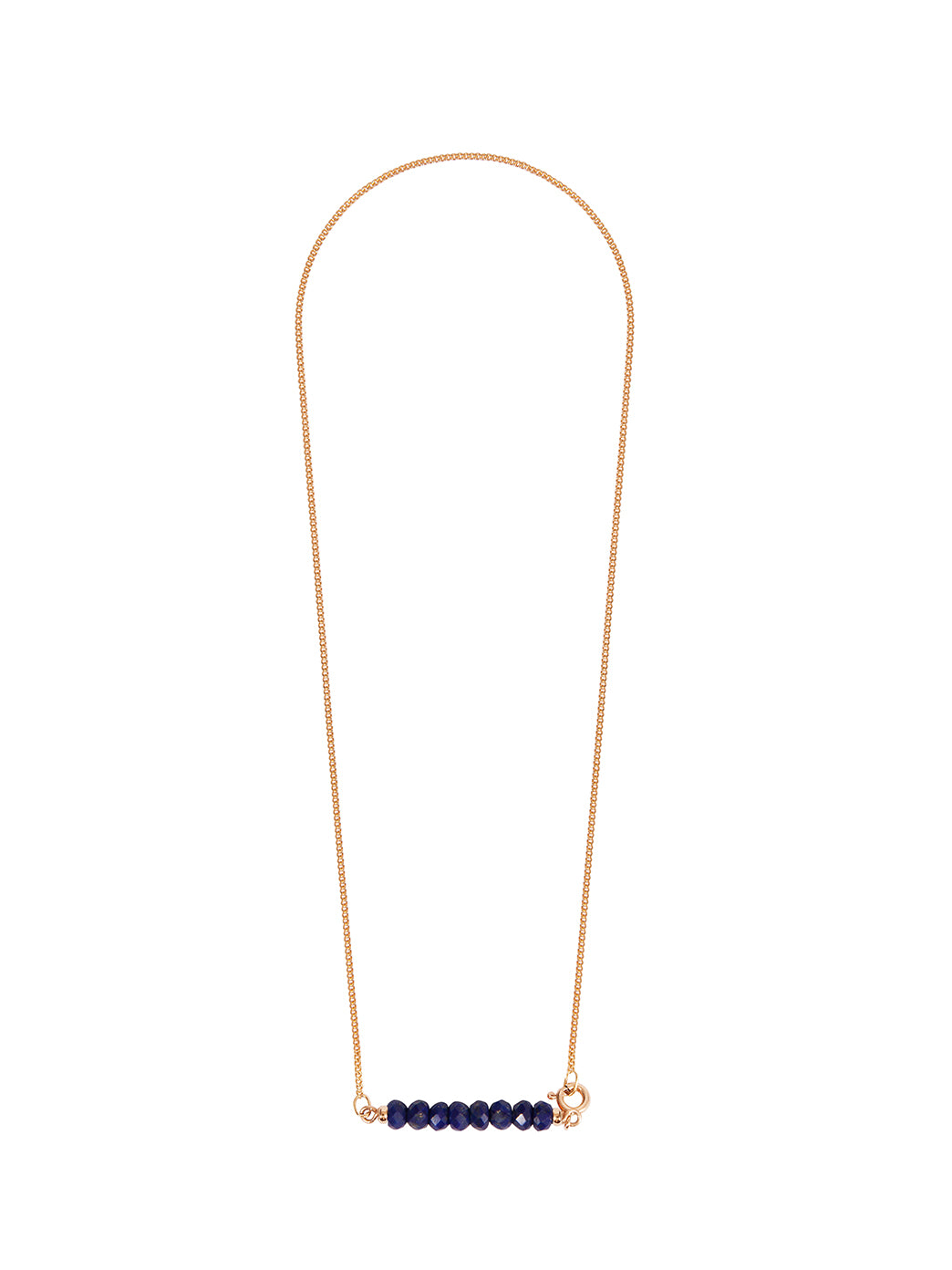 Fiorina Jewellery Gold Friendship Necklace Lapis faceted