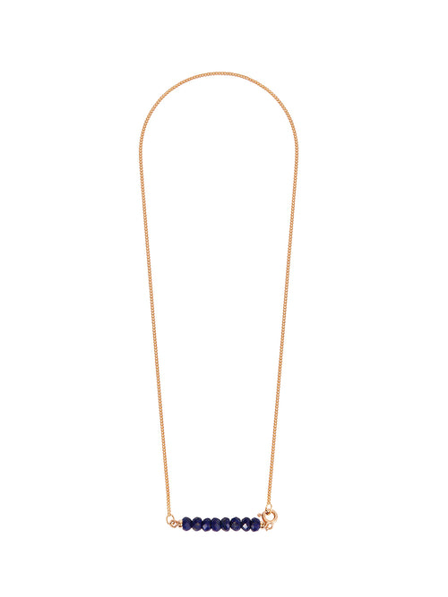 Fiorina Jewellery Gold Friendship Necklace Lapis faceted