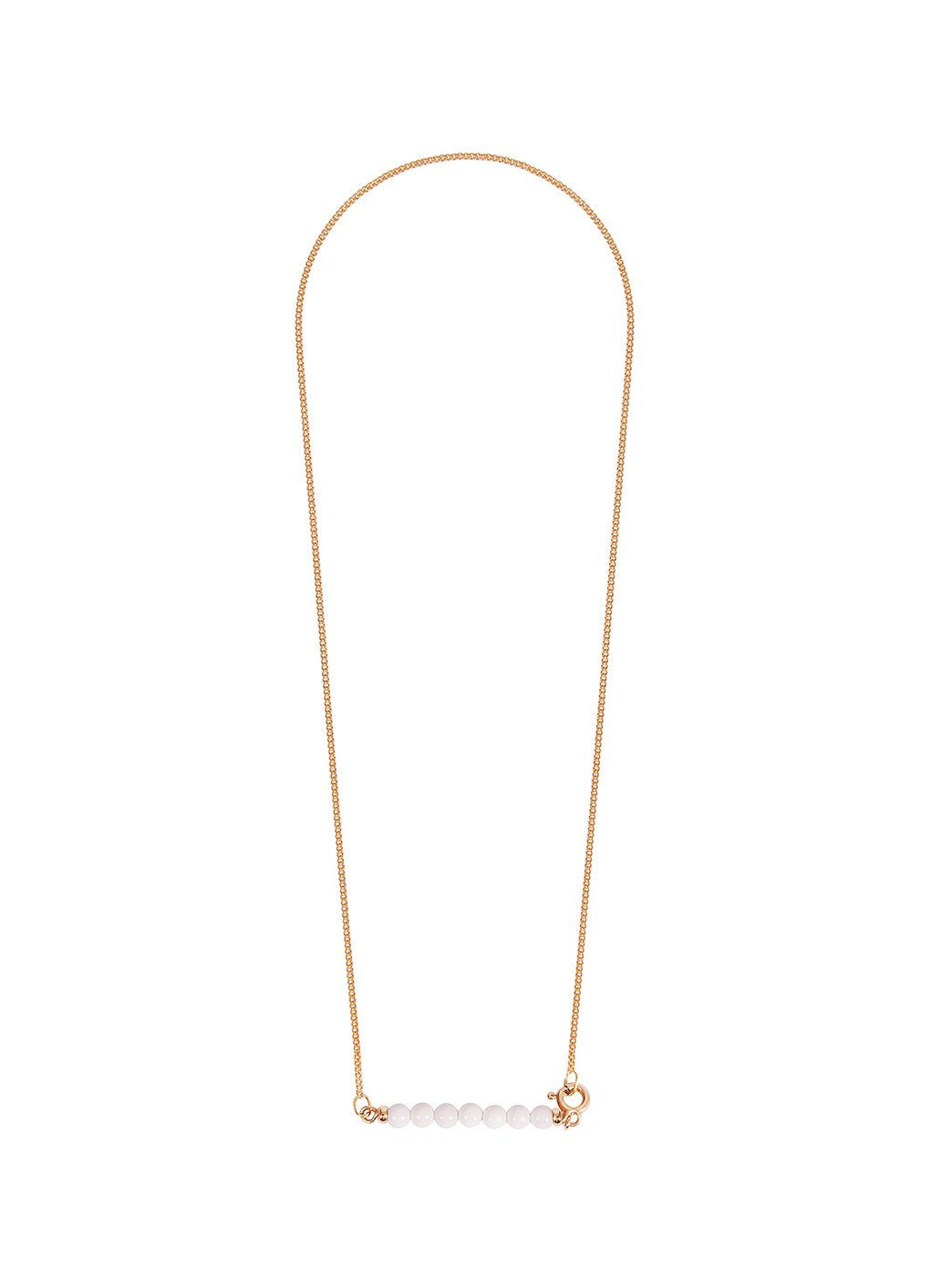 Fiorina Jewellery Gold Friendship Necklace White Agate
